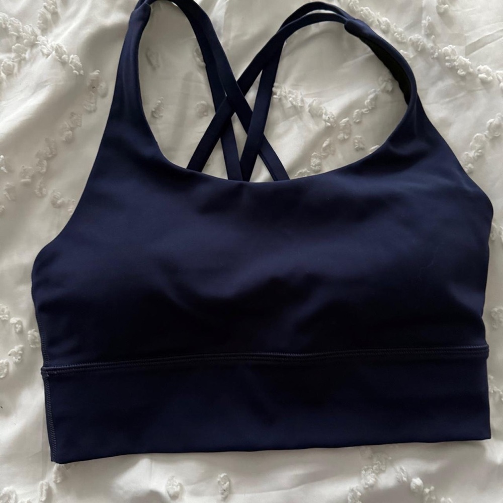 Navy Lululemon Energy Longline Bra